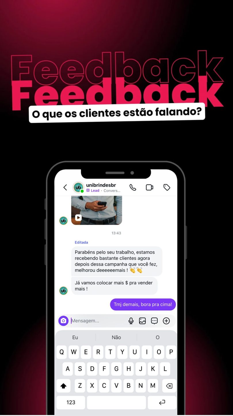 Depoimento do cliente Unibrindes sobre o trabalho da PARTY ADS